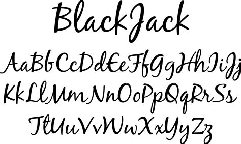 Black jack lettertype
